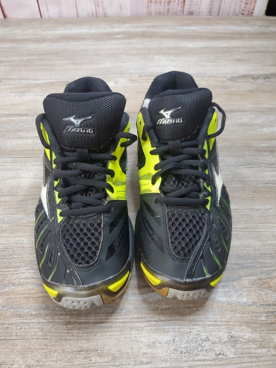 Mizuno Wave Tornado X Shoes Women's 8W Black/Neon Green Volt