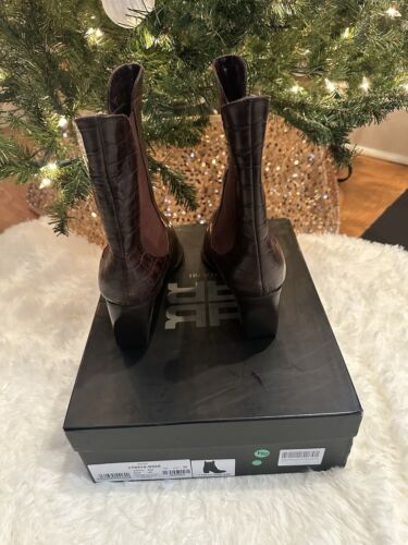 RIANI Stiefelette Brown Snakeskin 42 Stiefel Lede High Ankle Boots New In Box - Picture 4 of 5