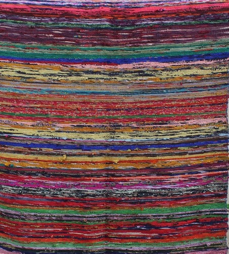 Rugs Indian Multicolor Cotton Hand Woven Area Rug Floor Decorate Mat Chindi Rug - Picture 5 of 6