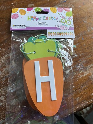  Happy Easter Decorations - Easter Carrot Banner -Bunting Garland Easter Decor  