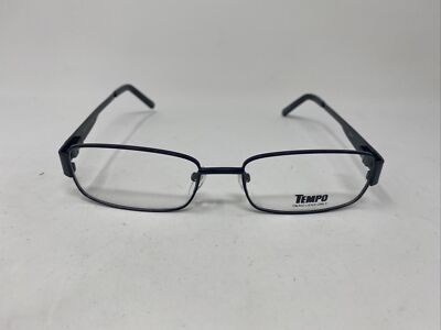 TEMPO MM2011 2011 BK BLACK/BLUE 54/17/145 FLEX HINGE EYEGLASSES FRAME E654