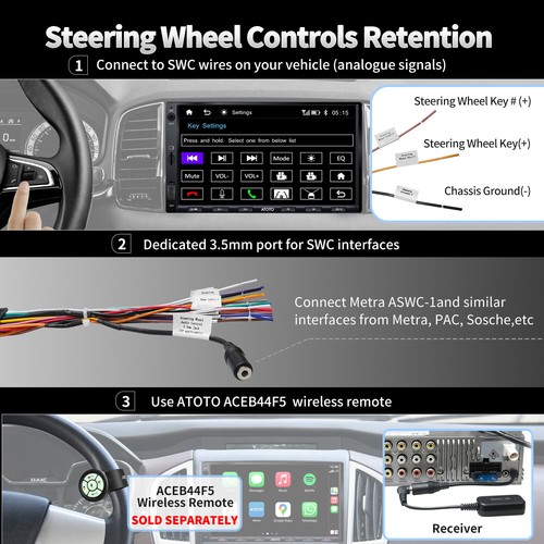 ATOTO F7 DAB+ 7" Android GPS Autoradio NAVI Wireless Carplay&Android auto FM/AM - Bild 10 von 12