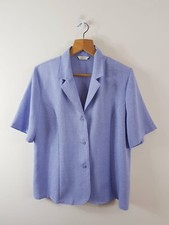 Classics - Trina Turk - Blue Short Sleeve Blazer Retro Vibe - Size 18