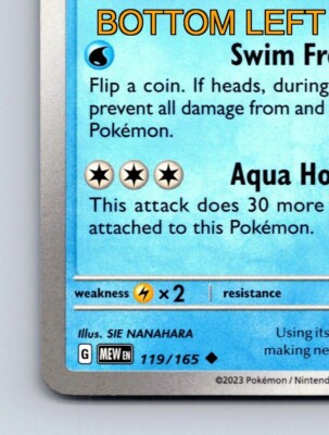 Seaking HP 110 Swim Freely Aqua Horn Powerful Blue Card Pokémon | eBay