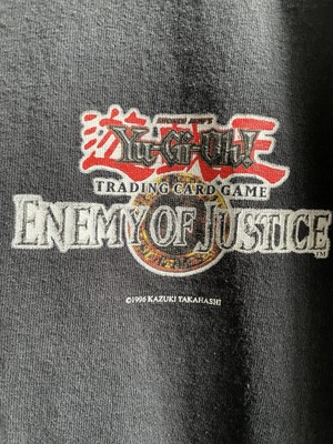 T-shirt Vintage Yu-Gi-Oh! Hobby League Enemy Of Justice, Taille M Noir - Occasion Comme Neuf