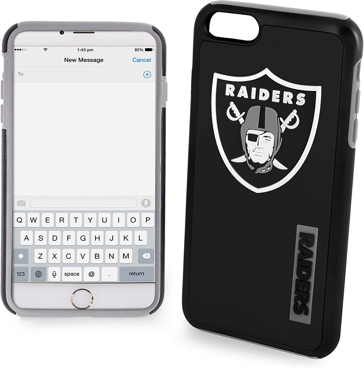 FOCO NFL Las Vegas Raiders Case For iPhone SE (2022, 20), 8, 7,