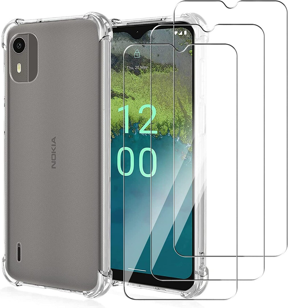PIXFAB Custodia trasparente per Nokia G11 / G21, antiurto, ultra sottile, resistente ai graffi, in gomma gel e silicone, per Nokia G11 / G21, trasparente