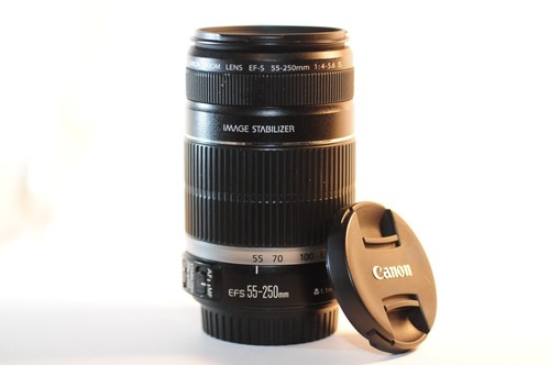 Canon EF-S 55-250mm f/4-5.6 IS lens NICE for Digital EOS 90D 80D 70D T8 T7 T5 7D