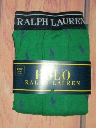 MENS POLO RALPH LAUREN GREEN KNIT BOXER SHORTS SIZE S (28/30) - Picture 2 of 2
