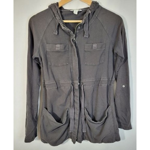 Garnet Hill Full Zip Gray Cargo Utility 