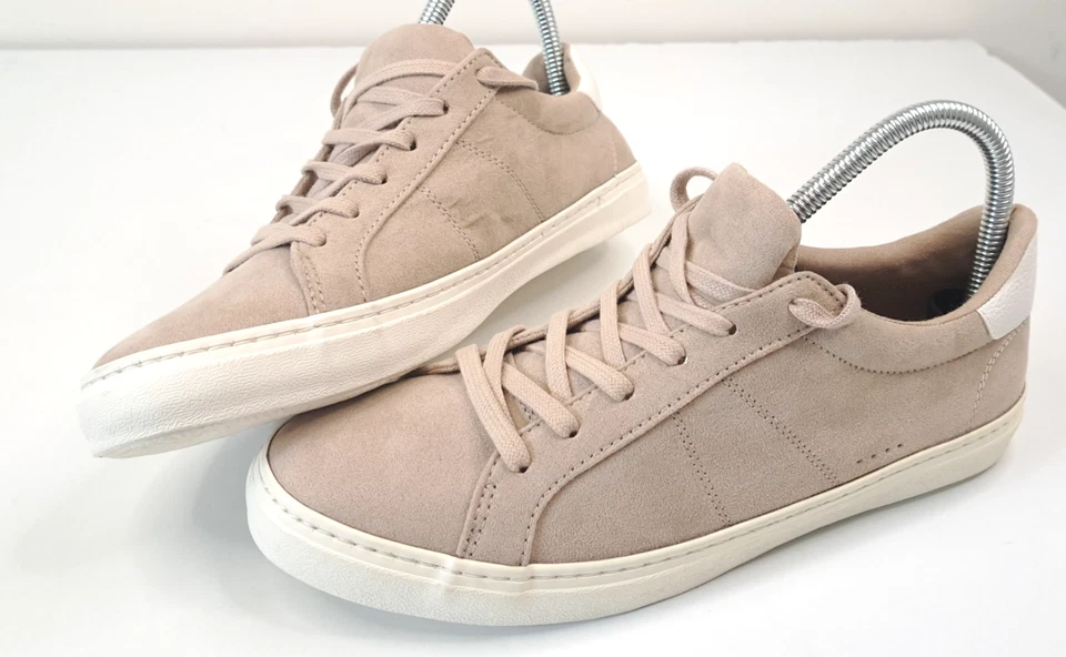 Y2K OLD NAVY Court Sneakers Women's 8 Light Taupe Tennis Shoe Preppy - Image 2 of 4