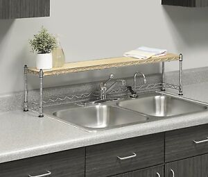 over the kitchen sink shelf for tall faucets