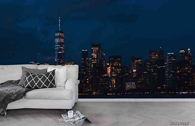 3D City Building Night Scene Wall Murals Wallpaper Murals Wall Sticker