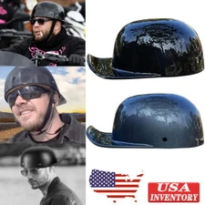 US Retro Open Face Motorcycle Helmet Baseball Cap Hat for Cruiser Street Scooter