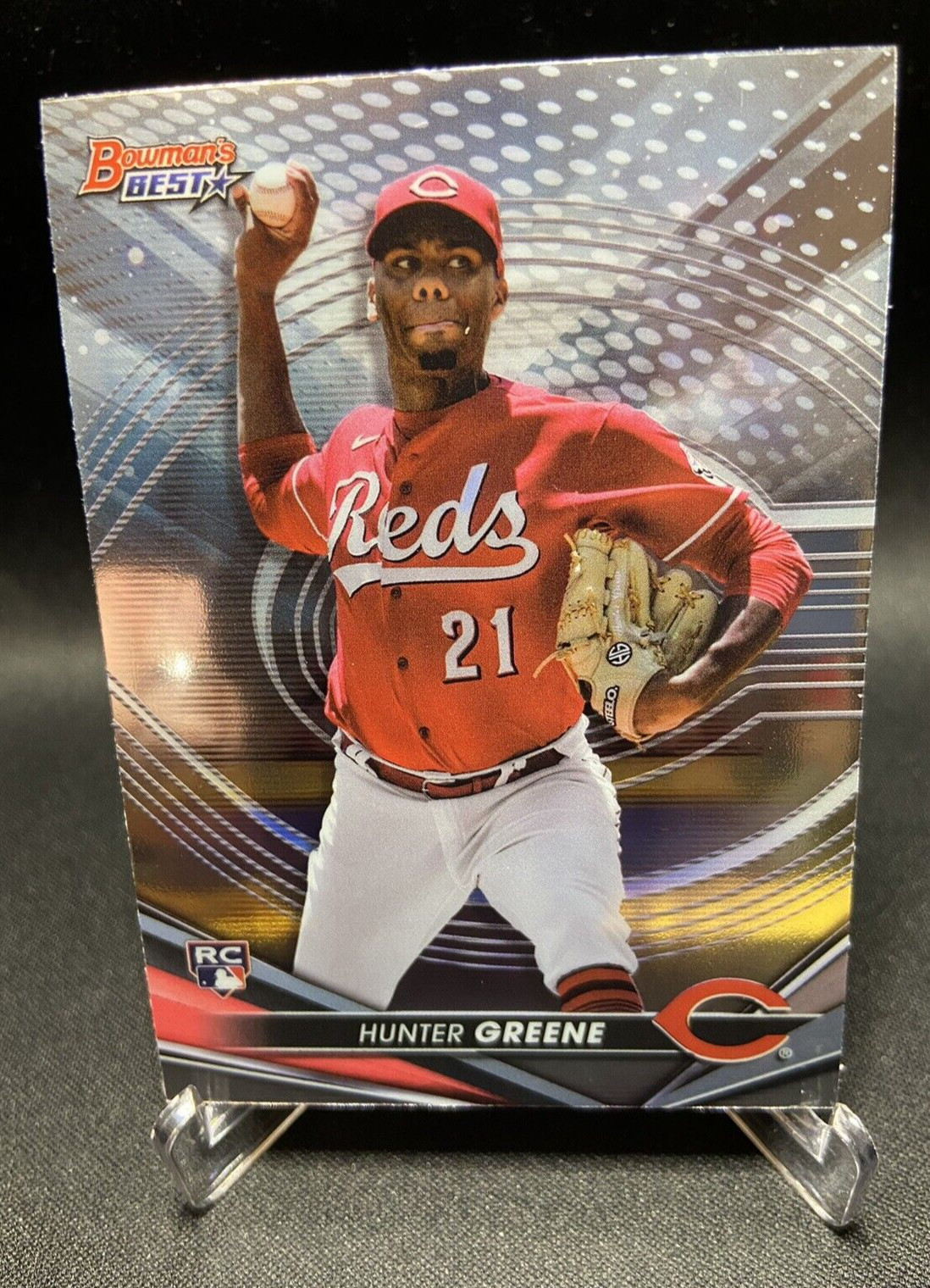 2022 BOWMAN'S BEST HUNTER GREENE ROOKIE REFRACTOR # 54 REDS RC