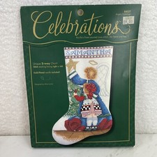 Bucilla Christmas Cross Stitch Stocking Kit 84027 Angelic Trimmings NEW