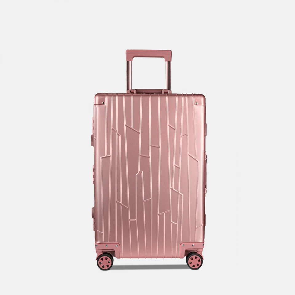 Koffer Aluminium Reisekoffer Rosegold Gundel Alu Trolley Check-in 66x43x23cm - Bild 2 von 4