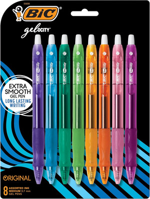 Gelocity Original Assorted Fashion Colors Gel Pens, Medium Point (0.7Mm), 8-Coun