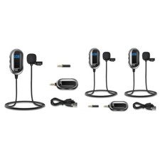 Wireless Lavalier Microphone System External Lapel Mic with Volume Adjustment