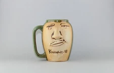 About Face Designs "Know It All" Booty Jugs Stoneware Coffee Tea Beer Mug Cup