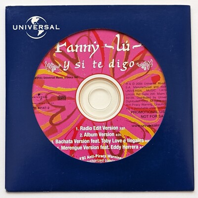 Fanny Lu y si te digo CD Promo 4 Versions Bachata Merengue Eddy Herrera 2006
