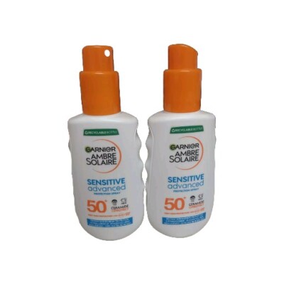 Garnier Ambre Solaire Sensitive Advanced LSF50 Sonnencreme Spray 150 ml x 2
