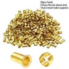 Brass Compression Fitting 8mm OD 5mm ID Compression Sleeve Ferrules Insert 20PCS
