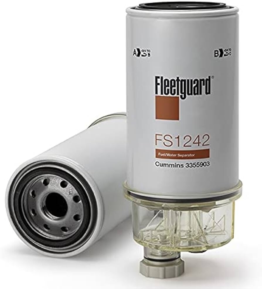 Fleetguard FS1242B Fuel Water Separator Filter With Bowl GENUINE FS1242 ...