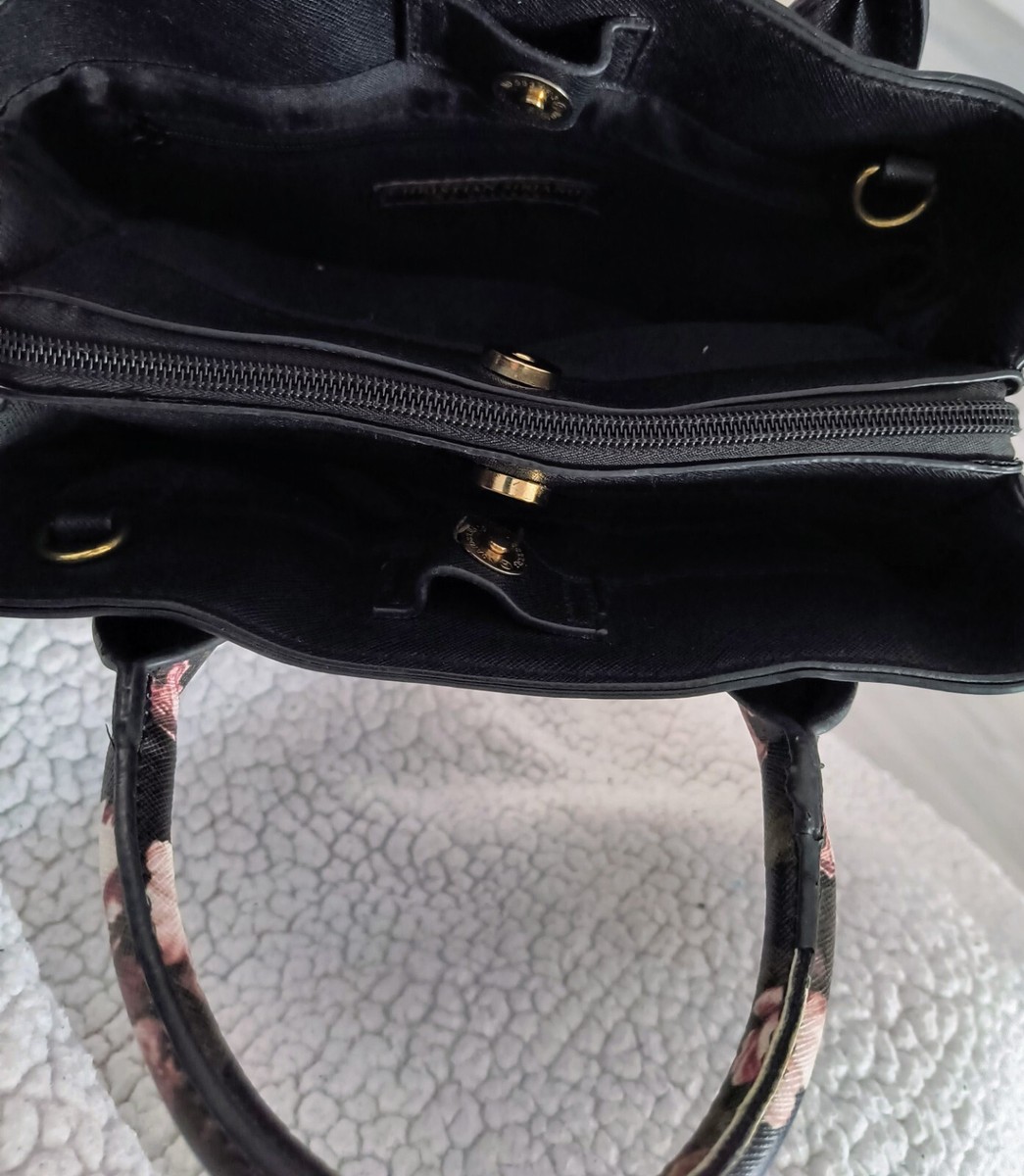 Black/Purple/White Floral Purse* By: CHRISTIAN SIRIANO For Payless