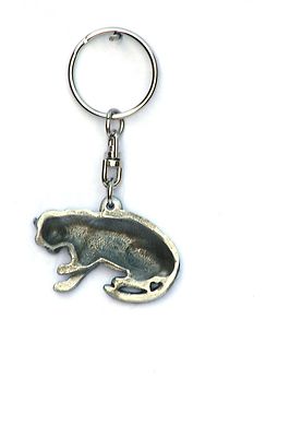 Cheetah wild cat english pewter Keyring supplied in Gift bag
