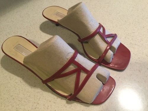 Sandalias Para Mujer Michael Kors Rojo Charol Resbalón en Zapatos De Tacón  Gatito Talla 8 | eBay