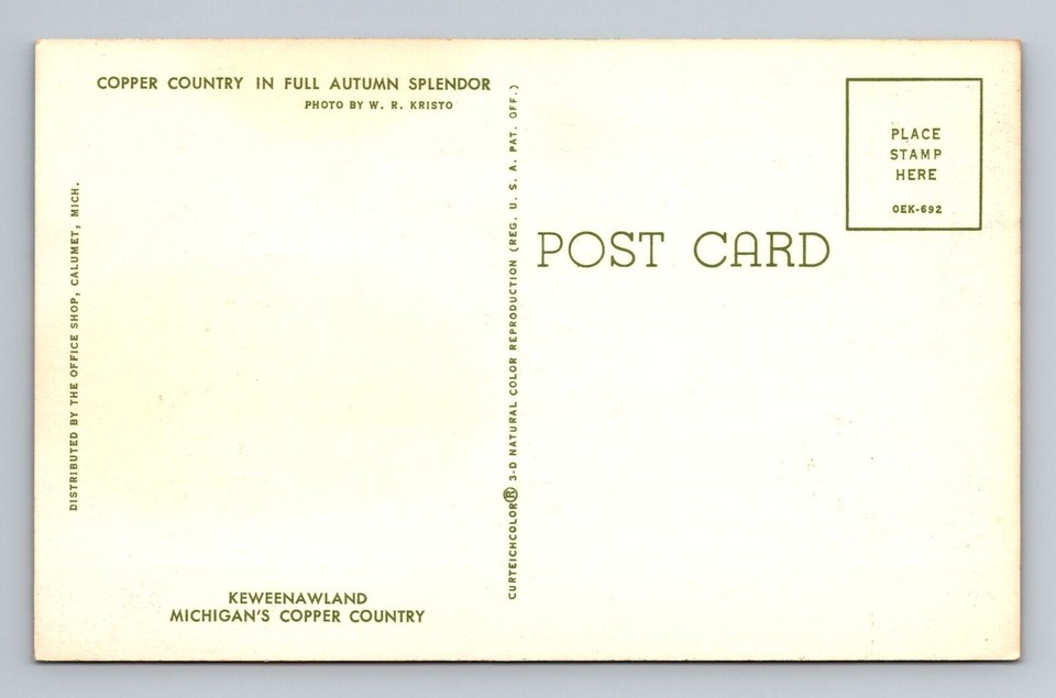 MIMichigan, Copper County In Full Autumn Splendor, Antique, Vintage