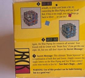 Magic Jack Brain Sports 3D Cube Puzzle Original Box Funtech Vintage Toy 1990