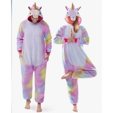 Spooktacular Creations Unicorn Halloween Adult Costume Size Large Tie Dye Pastel