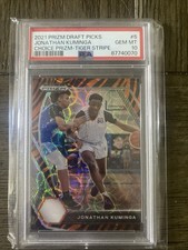 2021-22 Panini Prizm Draft Picks - Jonathan Kuminga #5 Choice Tiger Stripes  