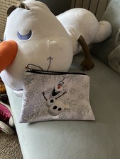 Frozen Disney Olaf Snowflakes Pencil Pouch Makeup Bag Zippered New With Tags
