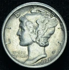 1925-S Mercury Silver Dime AU ~ 26053
