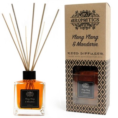 Reed Diffuser 200ml Raumduft Ylang Ylang & Mandarine ätherische Öle Duftstäbchen