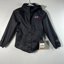 Girls The North Face Antora Rain Jacket Black S 7/8 NWT