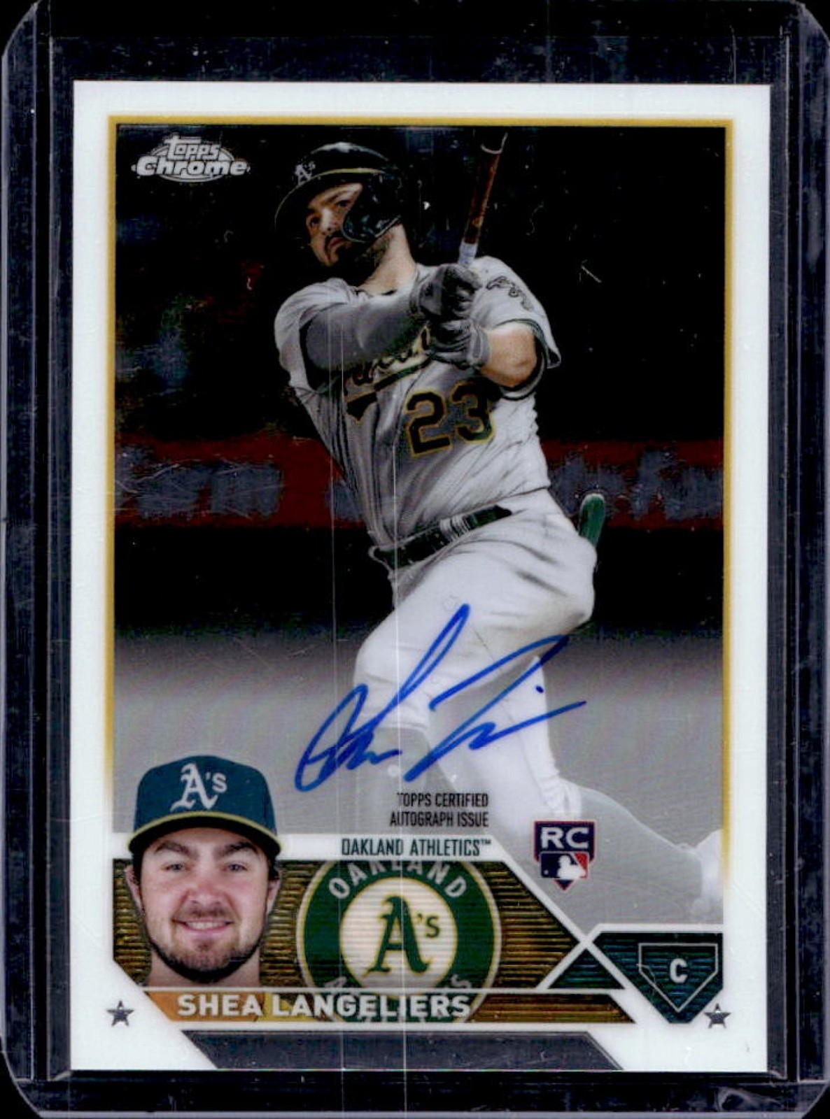 2023 Topps Chrome Shea Langeliers Rookie Auto RC #RA-SL Athletics