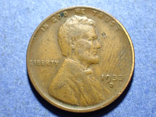 1933-D Lincoln Cent  VF details