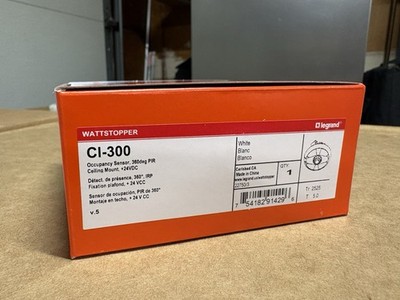 Legrand Wattstopper CI-300 Ceiling Occupancy Sensor 360° 24VAC/DC. New in box
