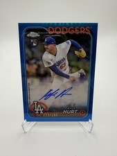 2024 Topps Chrome Update Kyle Hurt Blue Refractor Color Match Auto RC /150