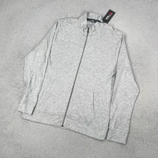 RLX Ralph Lauren Jacket Mens Medium Gray Full Zip Modal Blend Lightweight NEW