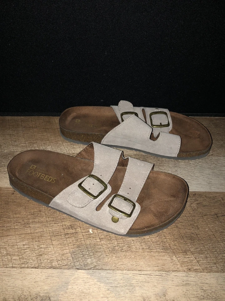 White Mountain Womens Brown Helga Genuine Leather High Flyer Footbed Sandal 10 M - Image 3 of 4