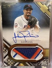 🔥🔥2025 Topps Transcendent Johan Santana Game-Used Patch Auto 21/25 NY Mets🔥🔥