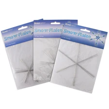 The Beadsmith Metal Wire Snowflake Form - Fun Beading Project - Stainless Steel 