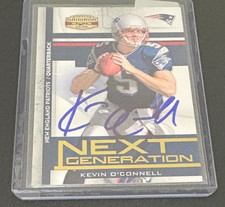 KEVIN O'CONNELL AUTOGRAPHED 2008 DONRUSS GRID IRON GEAR ROOKIE CARD W/COA. rookie card picture