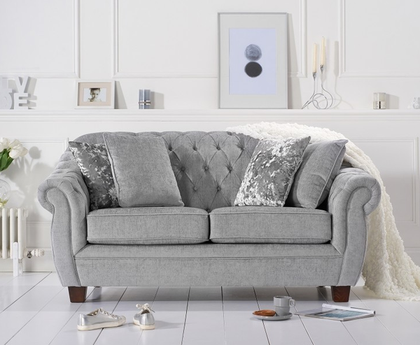 Chesterfield Sofa Couch Polster Stoff Leder Couchen Polster Garnitur 2 Sitzer-image