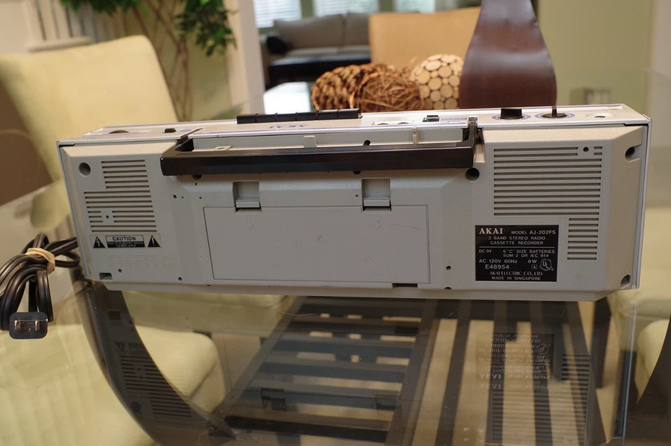 AKAI AJ-202FS gravador cassete rádio estéreo fita boombox portátil - Imagem 3 de 4